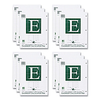 Roaring Spring Engineer Pad, (1.25" Margin), Quad Rule (5 sq/in, 1 sq/in), 200 Light Green 8.5 x 11 Sheets/Pad, 12/Carton (ROA95589CS)