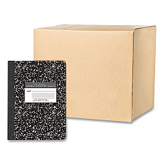 Roaring Spring Hardcover Marble Composition Book, Med/College Rule, Black Marble Cover, (80) 9.75 x 7.5 Sheet, 48/CT (ROA77226CS)