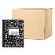 Roaring Spring Hardcover Composition Book, Med/College Rule, Black Marble Cover, (80) 10.25 x 7.88 Sheets, 24/Carton (ROA77461CS)