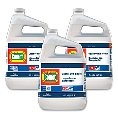 Comet Cleaner with Bleach, Liquid, One Gallon Bottle, 3/Carton (PGC02291CT)