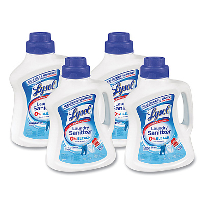 LYSOL Laundry Sanitizer, Liquid, Crisp Linen, 90 oz, 4/Carton (RAC95872)
