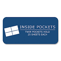 Roaring Spring Pocket Folder with 3 Fasteners, 0.5" Capacity, 11 x 8.5, Dark Blue, 25/Box, 10 Boxes/Carton (ROA54121CS)