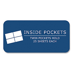 Roaring Spring Pocket Folder with 3 Fasteners, 0.5" Capacity, 11 x 8.5, Dark Blue, 25/Box, 10 Boxes/Carton (ROA54121CS)