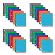 Roaring Spring Subject Wirebound Notebook, 3-Subject, Medium/College Rule, Assorted Cover, (120) 11 x 9 Sheets, 24/Carton (ROA11384CS)
