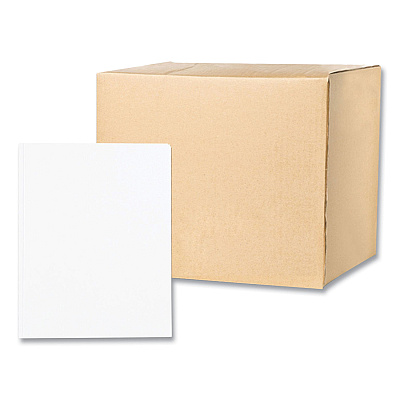 Roaring Spring Pocket Folder with 3 Fasteners, 0.5" Capacity, 11 x 8.5, White, 25/Box, 10 Boxes/Carton (ROA54122CS)