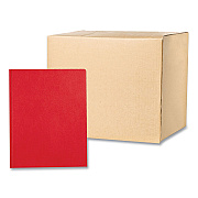Roaring Spring Pocket Folder with 3 Fasteners, 0.5" Capacity, 11 x 8.5, Red, 25/Box, 10 Boxes/Carton (ROA54126CS)