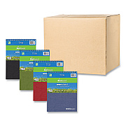 Roaring Spring Earthtones BioBased 1 Subject Notebook, Medium/College Rule, Assorted Covers, (70) 8.5 x 11.5 Sheets, 24/Carton (ROA13363CS)