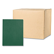 Roaring Spring Pocket Folder with 3 Fasteners, 0.5" Capacity, 11 x 8.5, Dark Green, 25/Box, 10 Boxes/Carton (ROA54129CS)