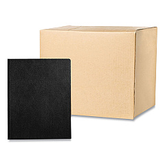 Roaring Spring Pocket Folder with 3 Fasteners, 0.5" Capacity, 11 x 8.5, Black, 25/Box, 10 Boxes/Carton (ROA54120CS)