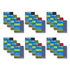 Roaring Spring Earthtones BioBased 1 Subject Notebook, Medium/College Rule, Randomly Assorted Covers, (80) 11 x 9 Sheets, 24/Carton (ROA13362CS)