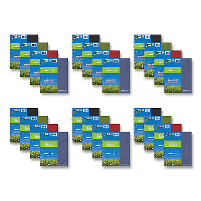 Roaring Spring Earthtones BioBased 1 Subject Notebook, Medium/College Rule, Randomly Assorted Covers, (80) 11 x 9 Sheets, 24/Carton (ROA13362CS)