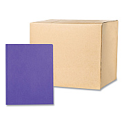 Roaring Spring Pocket Folder with 3 Fasteners, 0.5" Capacity, 11 x 8.5, Purple, 25/Box, 10 Boxes/Carton (ROA54123CS)