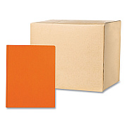 Roaring Spring Pocket Folder with 3 Fasteners, 0.5" Capacity, 11 x 8.5, Orange, 25/Box, 10 Boxes/Carton (ROA54130CS)