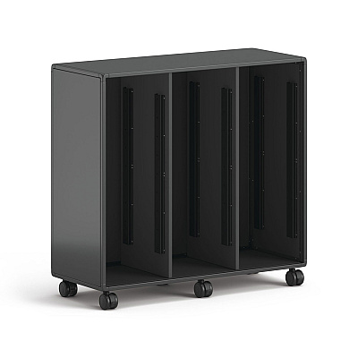 HON Class-ifi Tote Storage Cabinet, Three-Wide, 46.63" x 18.75" x 44.13", Charcoal Gray (HONEST3H3WNSSNA)