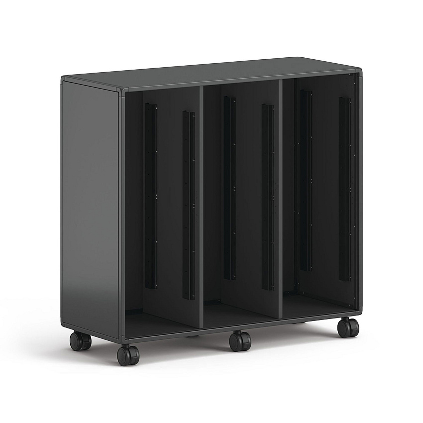 HON Class-ifi Tote Storage Cabinet, Three-Wide, 46.63" x 18.75" x 44.13", Charcoal Gray (HONEST3H3WNSSNA)