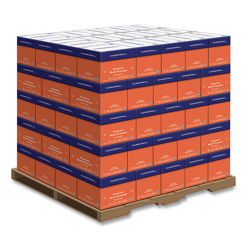 Hammermill Premium Multipurpose Print Paper, 97 Bright, 20 lb, 8.5 x 11, White, 500 Sheets/Ream, 5 Reams/Carton, 80 Cartons/Pallet (HAM105910PLT)