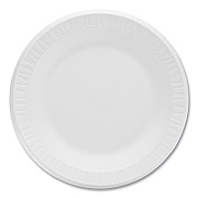 Dart Concorde Foam Plate, 10.25" dia, White, 125/Pack, 4 Packs/Carton (DCC10PWCR)