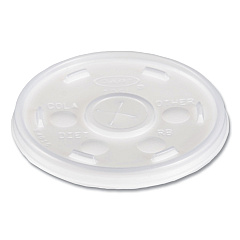 Dart Plastic Cold Cup Lids, Fits 10 oz Cups, Translucent, 100 Pack, 10 Packs/Carton (DCC10SL)