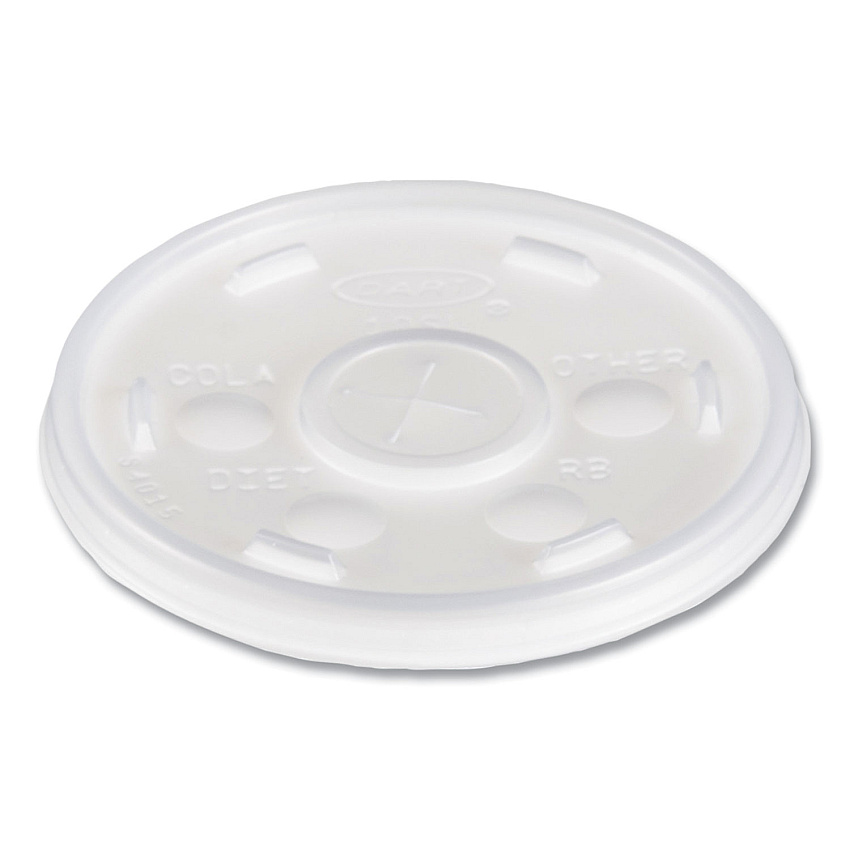 Dart Plastic Cold Cup Lids, Fits 10 oz Cups, Translucent, 100 Pack, 10 Packs/Carton (DCC10SL)