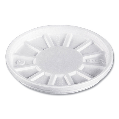 Dart Vented Foam Lids, Fits 6 oz to 32 oz Cups, White, 50 Pack, 10 Packs/Carton (DCC20RL)