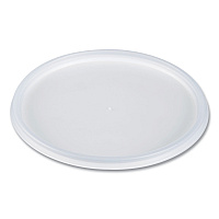 Dart Plastic Lids for Foam Containers, Flat, Vented, Fits 24-32 oz, Translucent, 100/Pack, 5 Packs/Carton (DCC48JL)