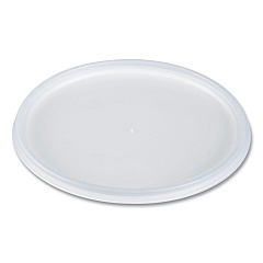 Dart Plastic Lids for Foam Containers, Flat, Vented, Fits 24-32 oz, Translucent, 100/Pack, 5 Packs/Carton (DCC48JL)