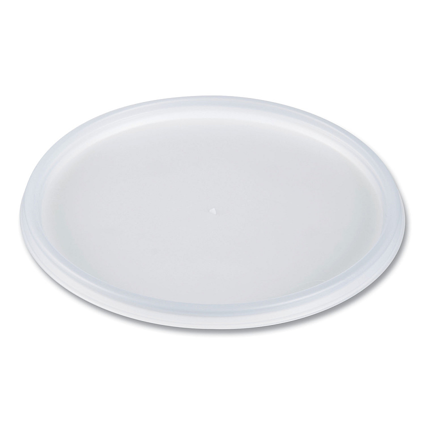 Dart Plastic Lids for Foam Containers, Flat, Vented, Fits 24-32 oz, Translucent, 100/Pack, 5 Packs/Carton (DCC48JL)