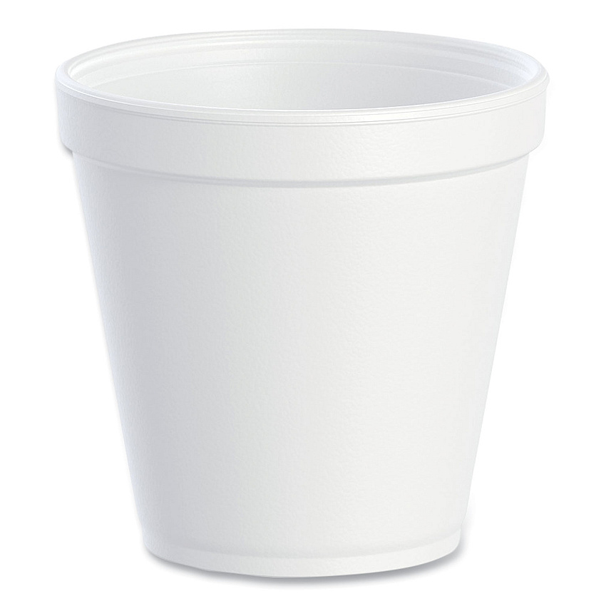 Dart Foam Containers, Squat, 16 oz, White, 25/Bag, 20 Bags/Carton (DCC16MJ20)