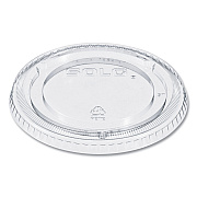 Solo PETE Plastic Flat Cold Cup Lids, Fits 12 oz to 24 oz Cups, Clear, 1,000/Carton (DCC626TP)