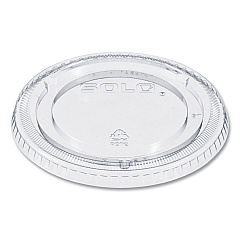 Solo PETE Plastic Flat Cold Cup Lids, Fits 12 oz to 24 oz Cups, Clear, 1,000/Carton (DCC626TP)