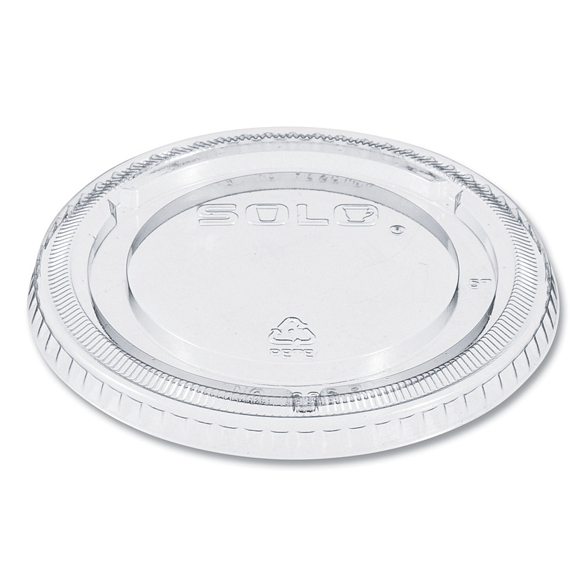 Solo PETE Plastic Flat Cold Cup Lids, Fits 12 oz to 24 oz Cups, Clear, 1,000/Carton (DCC626TP)