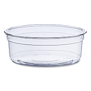 Solo Bare Eco-Forward RPET Deli Containers, ProPlanet Seal, 8 oz, 4.6" Diameter x 1.8"h, Clear, Plastic, 500/Carton (SCCDM8R)