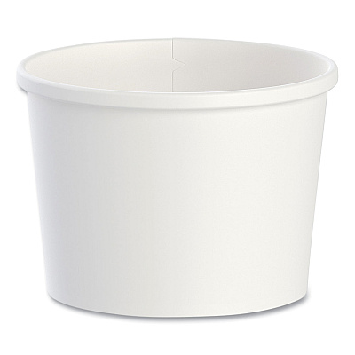 Solo Flexstyle Double Poly Paper Containers, 12 oz, 3.6" Diameter, White, Paper, 25/Bag, 20 Bags/Carton (SCCHS4125WH)
