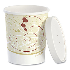 Solo Flexstyle Double Poly Food Combo Packs, 32 oz, Symphony, Paper, 25 Cups and 25 Lids/Pack, 10 Packs/Carton (SCCKHB32ASYM)
