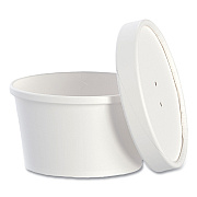 Solo Flexstyle Double Poly Food Combo Packs, 8 oz, White, Paper, 25/Pack, 10 Packs/Carton (SCCKHSB8AWH)