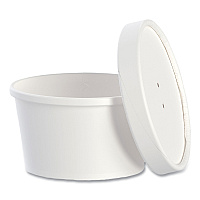 Solo Flexstyle Double Poly Food Combo Packs, 8 oz, White, Paper, 25/Pack, 10 Packs/Carton (SCCKHSB8AWH)