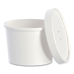 Solo Flexstyle Food Lid Container, 12.1 oz, 3.6" Diameter, White, Plastic, 250/Carton (SCCKHSB12AWH)