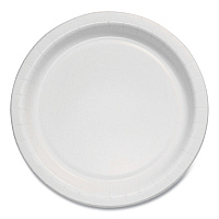 Solo Bare Eco-Forward Clay-Coated Paper Plate, ProPlanet Seal, 6" dia, White/Brown/Green, 1,000/Carton (SCCMP6B)