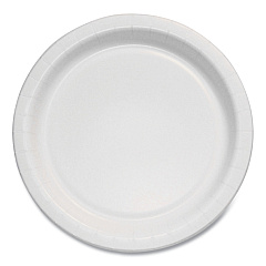 Solo Bare Eco-Forward Clay-Coated Paper Plate, ProPlanet Seal, 6" dia, White/Brown/Green, 1,000/Carton (SCCMP6B)