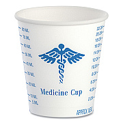 Solo Paper Medical and Dental Graduated Cups, ProPlanet Seal, 3 oz, White/Blue, 100/Bag, 50 Bags/Carton (SCCR3)