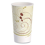 Solo Double Sided Poly (DSP) Paper Cold Cups, 16 oz,  Beige/White, 50/Sleeve, 20 Sleeves/Carton (SCCRP16PSYM)
