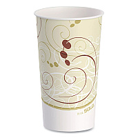 Solo Double Sided Poly (DSP) Paper Cold Cups, 16 oz,  Beige/White, 50/Sleeve, 20 Sleeves/Carton (SCCRP16PSYM)