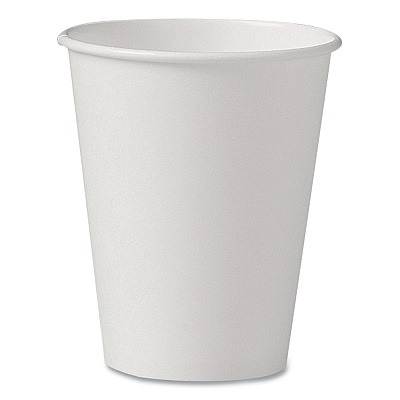 Solo Uncoated Paper Cups, Hot Drink, 8 oz, White, 1,000/Carton (SCCU508NU)