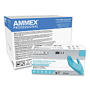 AMMEX Professional Nitrile Exam Gloves, Powder-Free, 3 mil, Large, Light Blue, 100/Box, 10 Boxes/Carton (AXCAPFN46100CT)