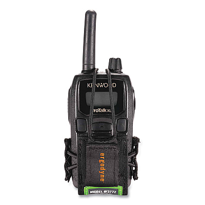 ergodyne Squids 3772 Radio Holster Trap, Small, 1 x 2 x 4, Polyester, Black (EGO19772)