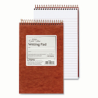 Ampad Gold Fibre Retro Wirebound Writing Pads, Medium/College Rule, Red Cover, 80 White 5 x 8 Sheets (TOP20007)