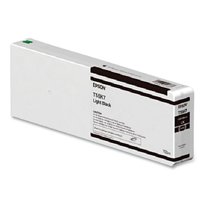 Epson T55K700 (T55K) UltraChrome HD Ink, 700 mL, Light Black