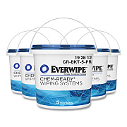 Everwipe Chem-Ready Wiping System Bucket, 7.13 x 7.13 x 7, White, 5/Carton (TRK192812)