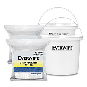 Everwipe Disinfectant Wipes, 1-Ply, 8 x 6, Lemon, White, 800/Dispenser Bucket, 2 Buckets/Carton (TRK192806)
