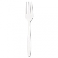 Solo Guildware Extra Heavyweight Plastic Cutlery, Forks, White, 100/Box, 10 Boxes/Carton (GBX5FW)